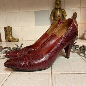 LIVERPOOL 7.5 WINE EXOTIC SHOES